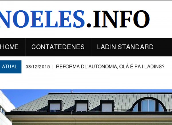 Das ladinische Portal Noeles. Screenshot: www.noeles.info