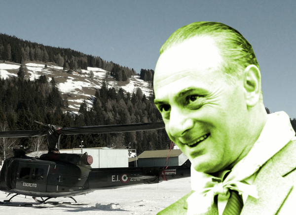 Enrico Mattei und das Flugfeld Toblach. Bild: Llorenzi CC BY-SA 3.0 / Public Domain.