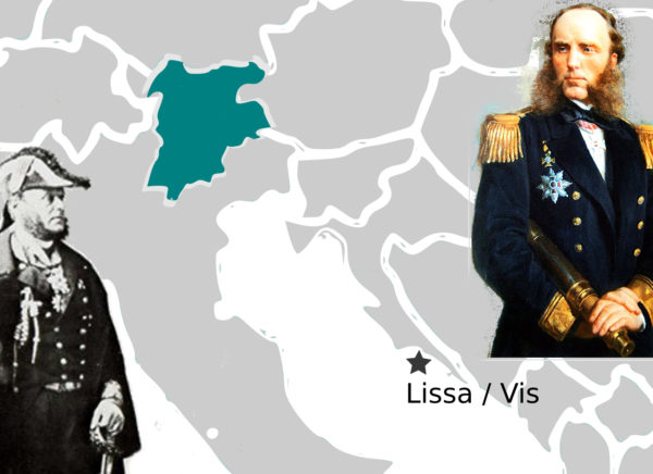 Admiral Persano und Tegetthoff. Die Seeschlacht bei Lissa.