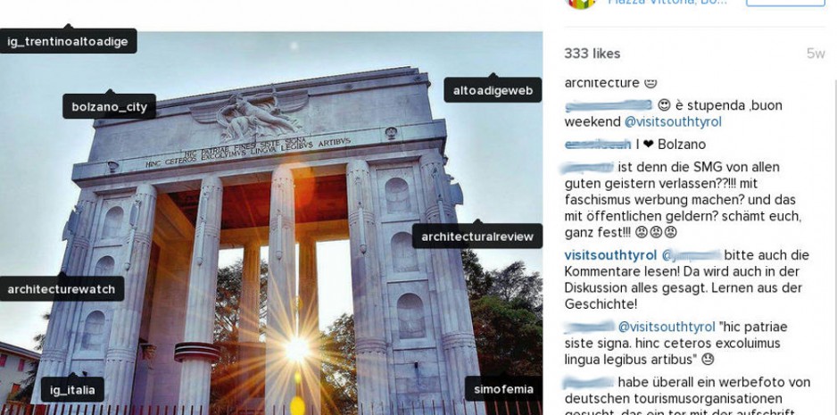 Screenshot aus dem Instagram-Profil der SMG. https://instagram.com/p/7NlgiujhQB/?taken-by=visitsouthtyrol