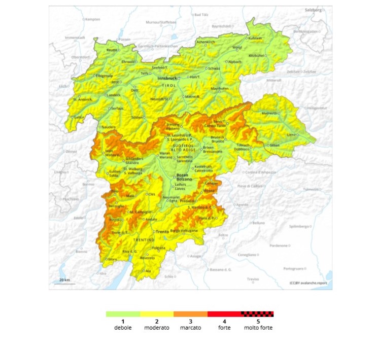 euregio tirolo il bollettino valanghe report unsertirol24