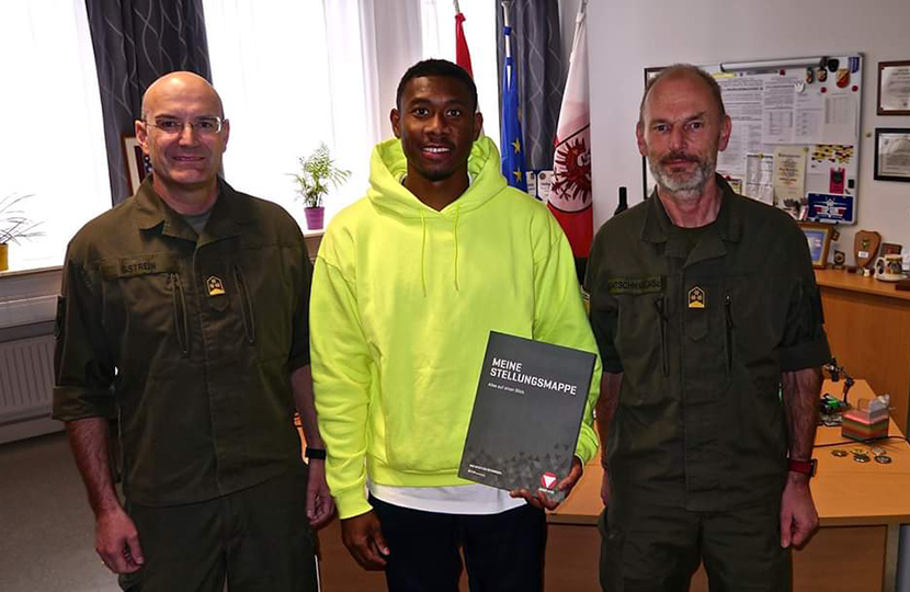 Innsbruck David Alaba absolviert Tauglichkeitsprüfung beim Bundesheer