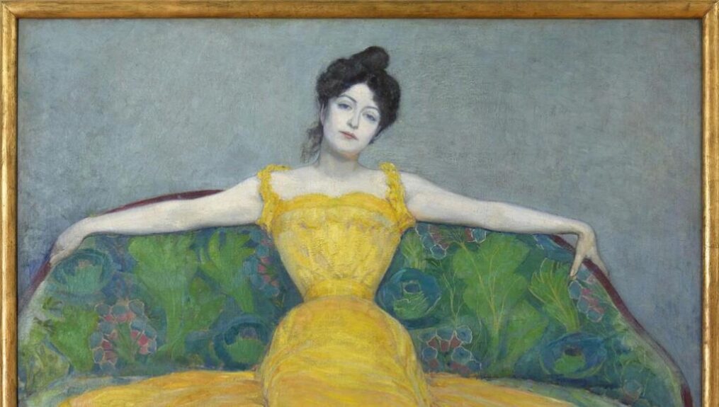Nein, kein Klimt-Porträt, sondern Max Kurzweils "Dame in Gelb"